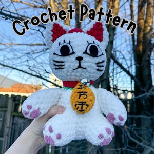 Granny Beckoning Cat | Turbo Demon Crochet Pattern | Digital File
