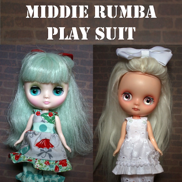 Sewing Pattern and instructions for Middie Blythe dolls.