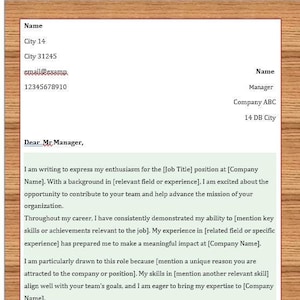 Plantilla de carta de presentación profesional JobReady Pro: personalizable, compatible con ATS, editable para cualquier solicitud de empleo, descarga instantánea