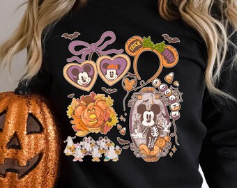 Mickey and Minnie Halloween Sweatshirt, Disney Trick or Treat, Family Trip Sweater