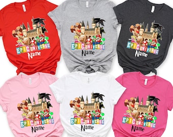 Personalized Epic Universe Shirt, Custom Name Epic Universe Family Matching Shirt, Universal Epic Universe Trip Shirt, Custom Epic Tee