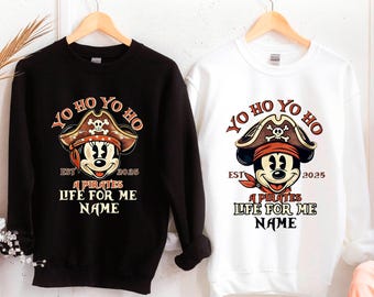 Personalized Disney Pirates Family Sweatshirt, Cruise Matching