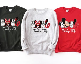 Disney Family Trip 2026 Sweatshirt, Mickey Minnie Matching Sweatshirt, Disney Vacation Outfit, Family Park Trip Pullover