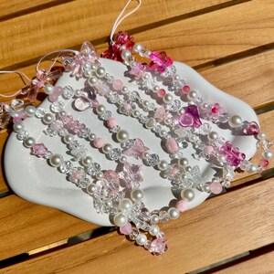 Chunky Pink Beaded Phone/Camera Strap