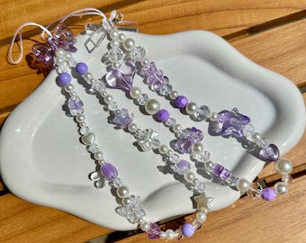 Chunky Purple Pearly Phone/Camera Strap