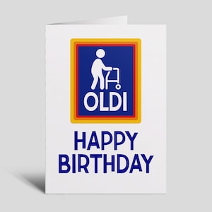 cartão de aniversário engraçado para ele para amigo pai tio piada OLDI Feliz Aniversário