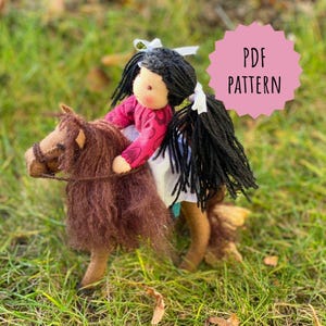 Felt Horse and Foal Sewing Pattern - DIY Felt Farm Animals Pattern – DIY Farm Animals for Handmade Toys – Doll Accessories