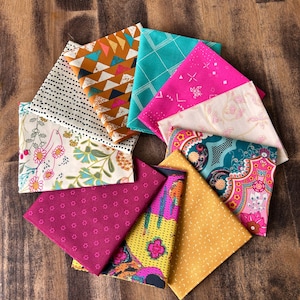 Art Gallery Fabric Fat Quarter Bundle - Pat Bravo Curated Fabric Bundle - Bohemian Fat Quarter Fabric Bundle - 10 Piece Fat Quarter Bundle