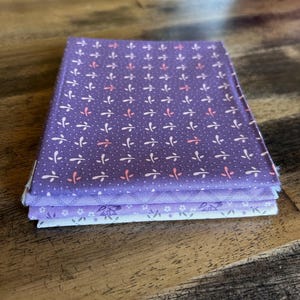 Riley Blake Floribunda Fat Quarter Bundle - Lori Holt - Piece and Plenty - Purple Fabric Bundle - Floral Fabric - 4 Piece Fabric Bundle