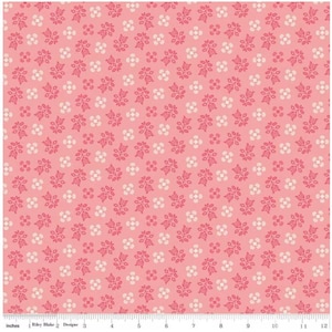 Riley Blake - Lori Holt - Piece and Plenty - Gentle Coral, pink fabric, floral fabric