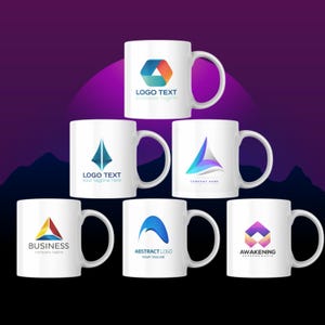 Custom Logo Mugs for Business - Bulk Orders, Personalized Company Logo Cups, Corporate Gifts, Branded Mugs, Custom Promotional Drinkware