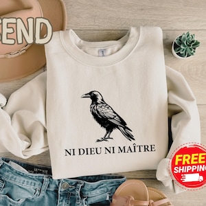Anti-Authoritarian Shirt, Anti Trump Shirt, Ni Dieu Ni Maître, Leftist Protest Shirt, No God No Master, Anarchist Shirt, Leftist Protest Tee