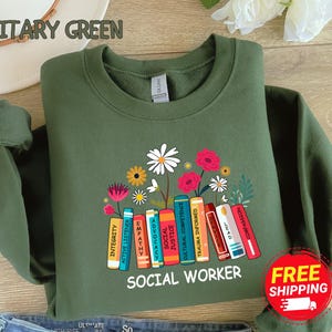 Social Worker Shirt, Gift for Social Worker, Retro Social Work Shirt, School Social Worker Gift, Floral Social Worker, Advocate Support Tee