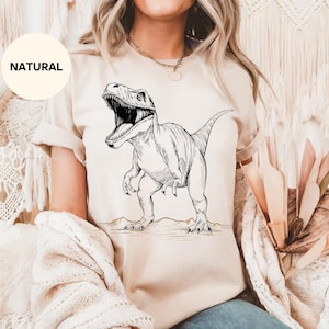Dinosaur T-Shirt Vintage Style, Retro T-Rex Graphic Tee, Prehistoric Dino Shirt, Jurassic Lovers Top, Funny Dinosaur Gift Shirt