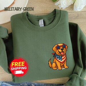 Dog Mom Shirt, Patriotic Golden Retriever Shirt, 4th of July Pup Shirt, USA Flag Pet Tee, Independence Day Shirt, Freedom Tee, Funny Tee