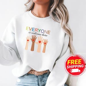 Idaho Teacher Shirt, Everyone is Welcome Here, Inclusion and Equality Shirt, Protest and Resist Shirt, Equality Gift,Political Woman Apparel