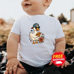 Independence Day Toddler Shirt, American Goose with flag, 4Th Of July Kids Tee, America Shirt Kids, Fourth Of July Shirt, Silly Goose Shirt