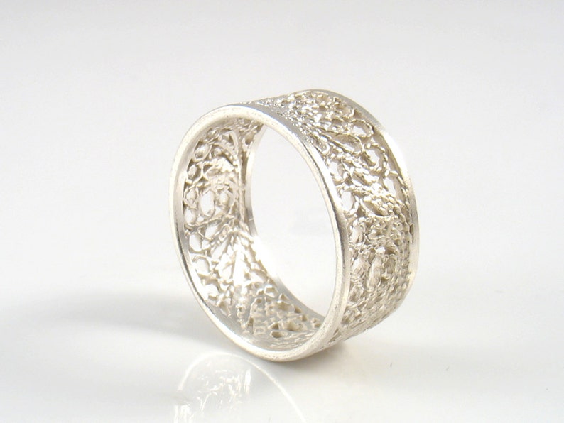 Silver Handmade Filigree Wedding Ring Filigree Wedding Band - Etsy