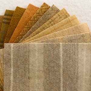 Lot d'appliques jaunes et dorées, tissu de laine feutré, 12 morceaux de laine, 5 x 7 pouces