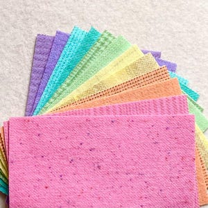 Feltro di lana tinto a mano, confezione da applique SPRING, 12 pezzi di lana tinta a mano