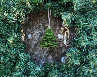 Handmade Wool Green Cypress Tree Christmas Ornament