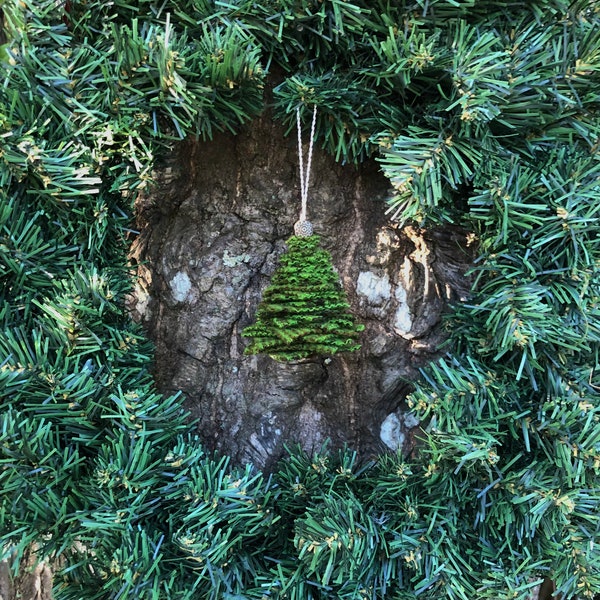 Handmade Wool Green Cypress Tree Christmas Ornament