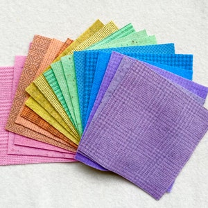 Hand Dyed Wool Felt, Pastels Applique Pack, 18 pieces of Hand Dyed Wool