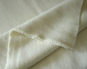 Natural Wool Fabric, One Quarter Yard of Felted Wool Flannel