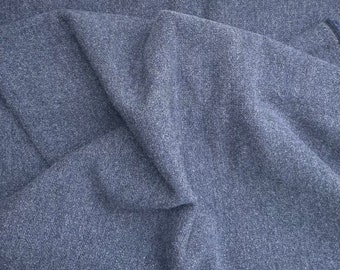 Wool Fabric, Blue Jean Baby,  35" x 54" Felted Wool Fabric