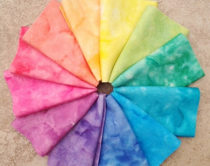 Hand Dyed Wool Felt Color Wheel SPRING Twelve 6.5 X Etsy