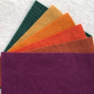 Herbst Beeren Finishing Pack, Gefilzter Wollstoff, 6 Stücke handgefärbte Wolle, 13 "x 18"