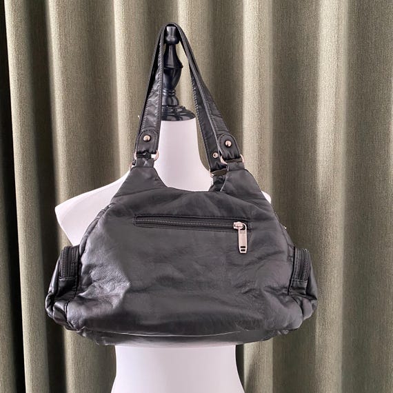 Y2K Remake PU Leather Tote Bag Handmade Shoulder Bag Unique