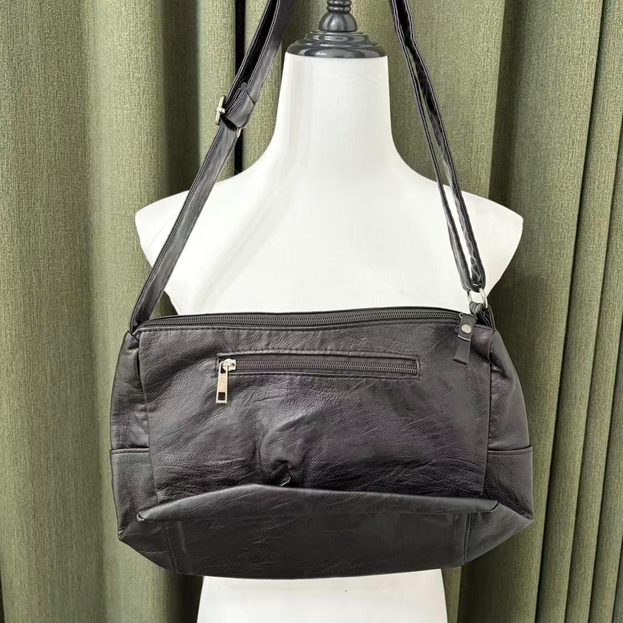 Y2K Handmade Remake Rose Leather Shoulder Bag Chain Handbag Punk 