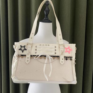 Große Kapazität Handgemachte Ita Tasche Remake Ita Handtasche Rivet Star Ita Große Einkaufstasche Y2K Ita Bag Rock Punk Ita Bag DIY Ita Bag Pin Display Tasche