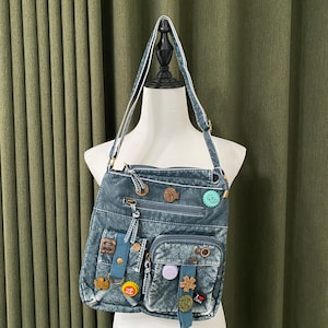 Y2K Remake Handmade Leather Bag Punk Style Crossbody Bag Cute Button Bag Harajuku Handbag for women girl party travel and school
