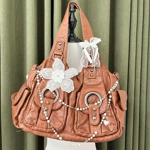 Y2k Handmade Bag High Quality Remake Crossbody Bag Handbag PU 