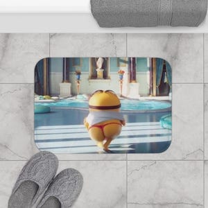 Minions Butt Badematte, einfach unverbesserlich inspiriert von mir Bodenmatte, lustige Duschmatte, Küchenmatte, Minions Home Decor