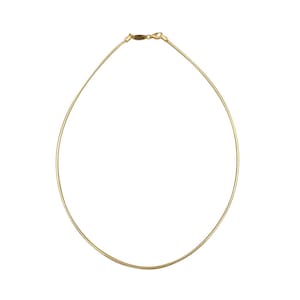 Gold Omega Chocker Solid Silver Skinny Omega Necklace Omega Chain Necklace Sleek Collar Necklace Reversible Omega Necklace 925 Silver