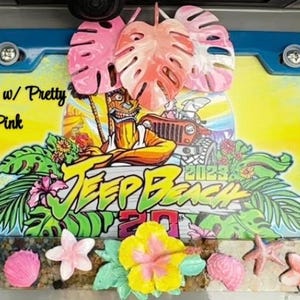Tropical license plate cover