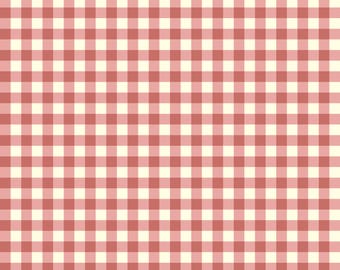 Strawberry Picnic Gingham Seamless Repeating Pattern | digital art |