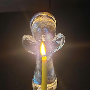 Glass Angel Candlestick