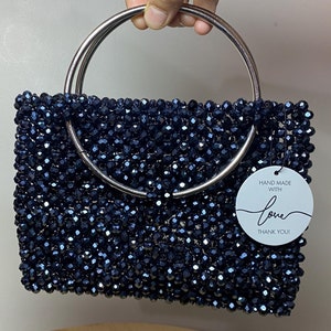 Retro Chic Perlen Geldbörse - Einzigartiges handgefertigtes Accessoire