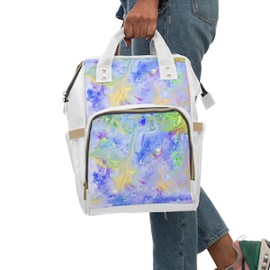 Colorful Multifunctional Diaper Backpack | Stylish Baby Bag, Travel Backpack, Spill-Resistant Diaper Bag, Trendy Mommy Bag, Unique Gift Idea