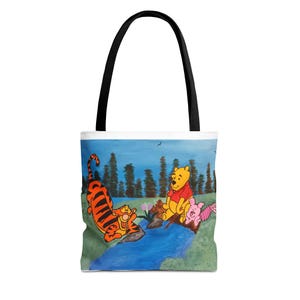 Einkaufstasche - Winnie The Pooh and Friends Fan, süßes Geschenk, wiederverwendbare Einkaufstasche, Umhängetasche, Buchtasche