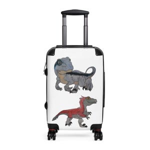 Dinosaurier-Reisekoffer - lustiges Kindergepäck, Kinder Handgepäck, Urlaubsreise unverzichtbar, einzigartiger Urlaubskoffer, niedliches Dino-Design
