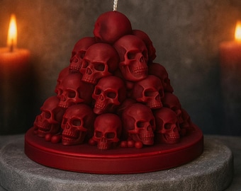 Halloween Skull Candle: Spooky Gothic Home Decor