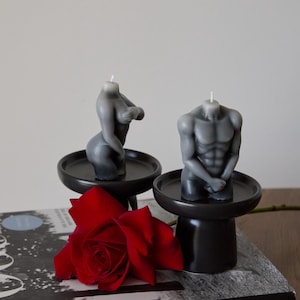 Sculptural Body Candle: Unique Male & Female Figure, Soy Wax