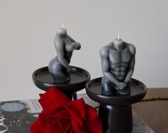 Sculptural Body Candle: Unique Male & Female Figure, Soy Wax