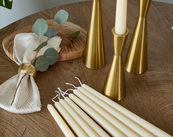 Bulk White Taper Candles: 10-Inch Soy Wax Dinner Candles