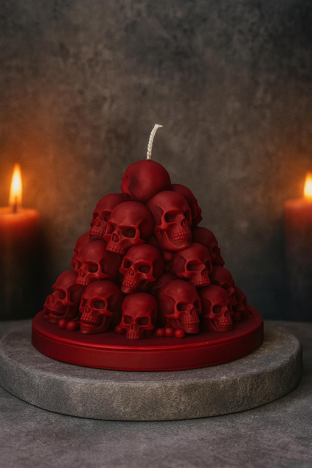 Halloween Skull Candle: Spooky Gothic Home Decor - Etsy